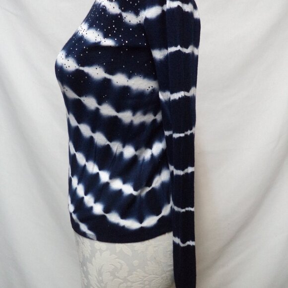 Desigual knit Sweater Top tie dye embossed jeweled Jumper Size Sz Small Sm S - Picture 7 of 12